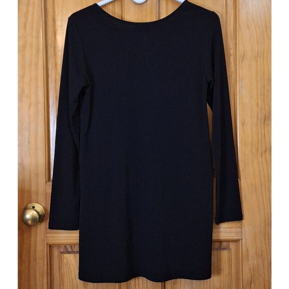 Clara Sun Woo Shirt Women's XS Black Minimalist Basic Boho Lagenlook Chic Tunic - Picture 3 of 6